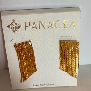 Gold Dangle Party Earrings